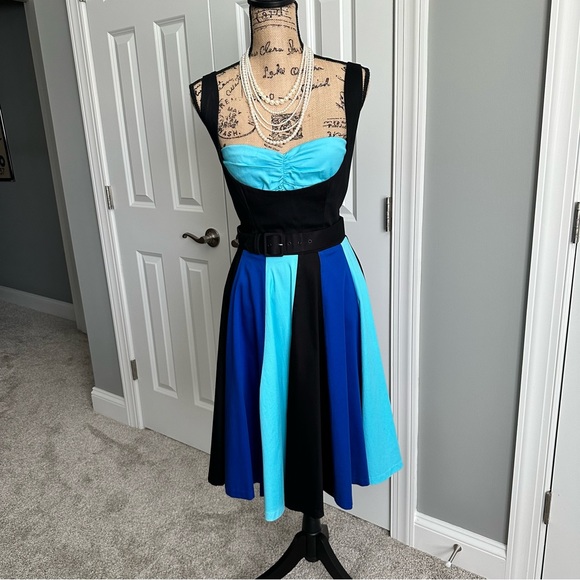Pinup Couture Dresses & Skirts - Pin Up Girl Clothing Shades of Blue Circle Dress